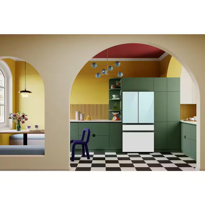Morning Blue Glass Top Panel for 4-Door French Door Refrigerator C50947