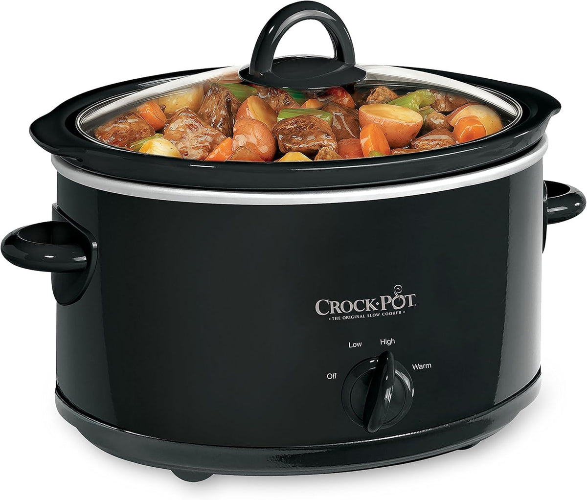Black 4-Quart Manual Slow Cooker D503