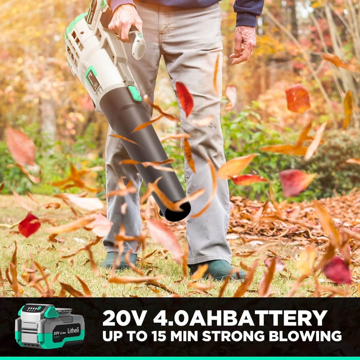 20V Cordless Leaf Blower with 4.0Ah Battery & Charger C232