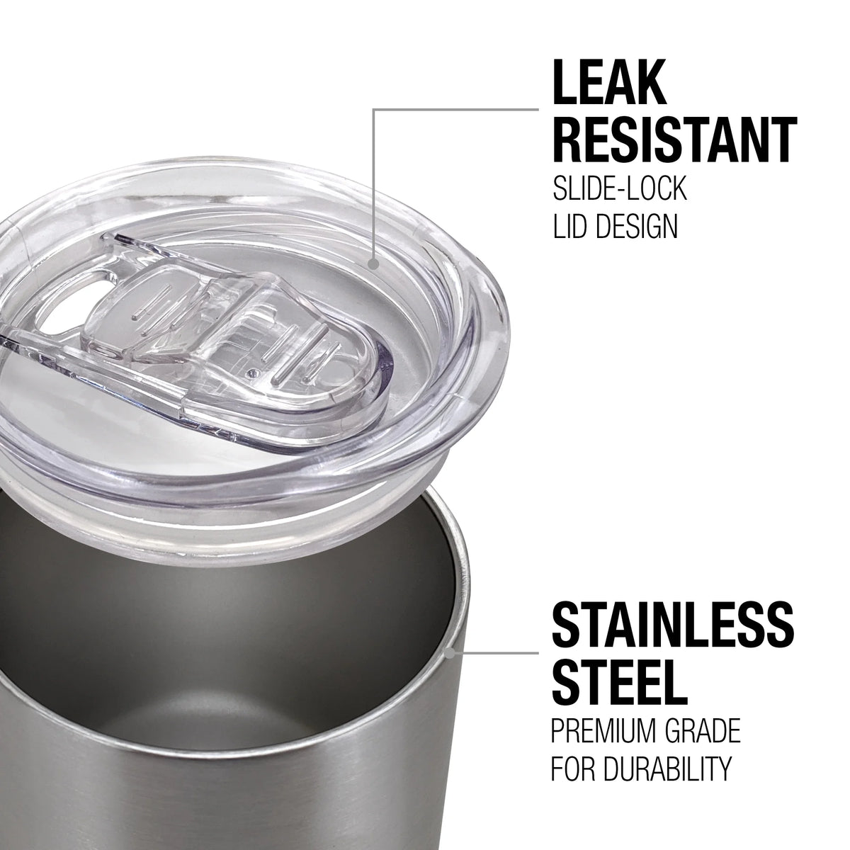 Stainless Steel Insulated Wine Tumbler with Slide-Lock Lid X38191