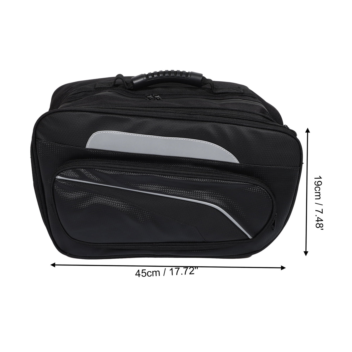 Black Motorbike Saddlebag Luggage Bag R891
