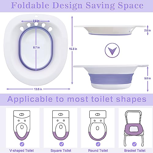 Electric Sitz Bath Kit for Toilet Seat, Automatic Flushing, Foldable O71361