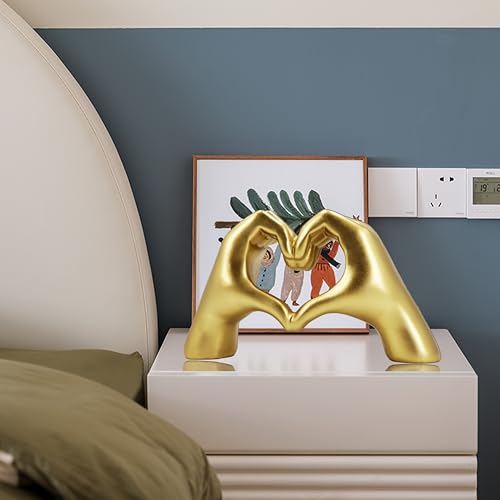 Silver Heart Hands Sculpture K16648