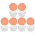 1-Cup Clear Round Glass Food Storage Bowl with Lid, 4-Pack K14021
