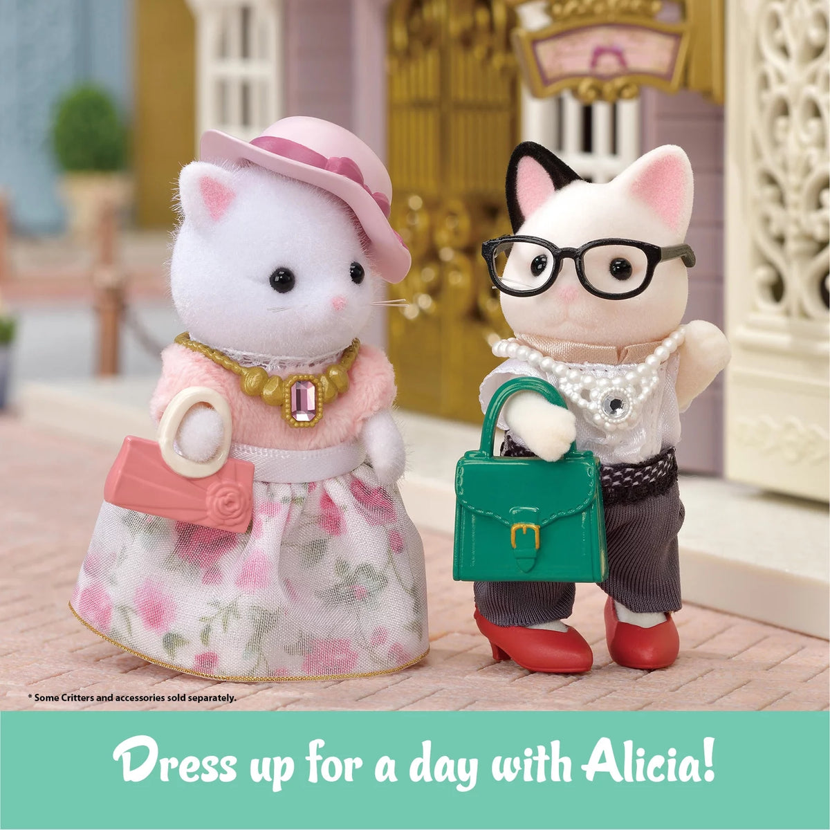 Tuxedo Cat Dollhouse Playset with Figure and Fashion Accessories X247