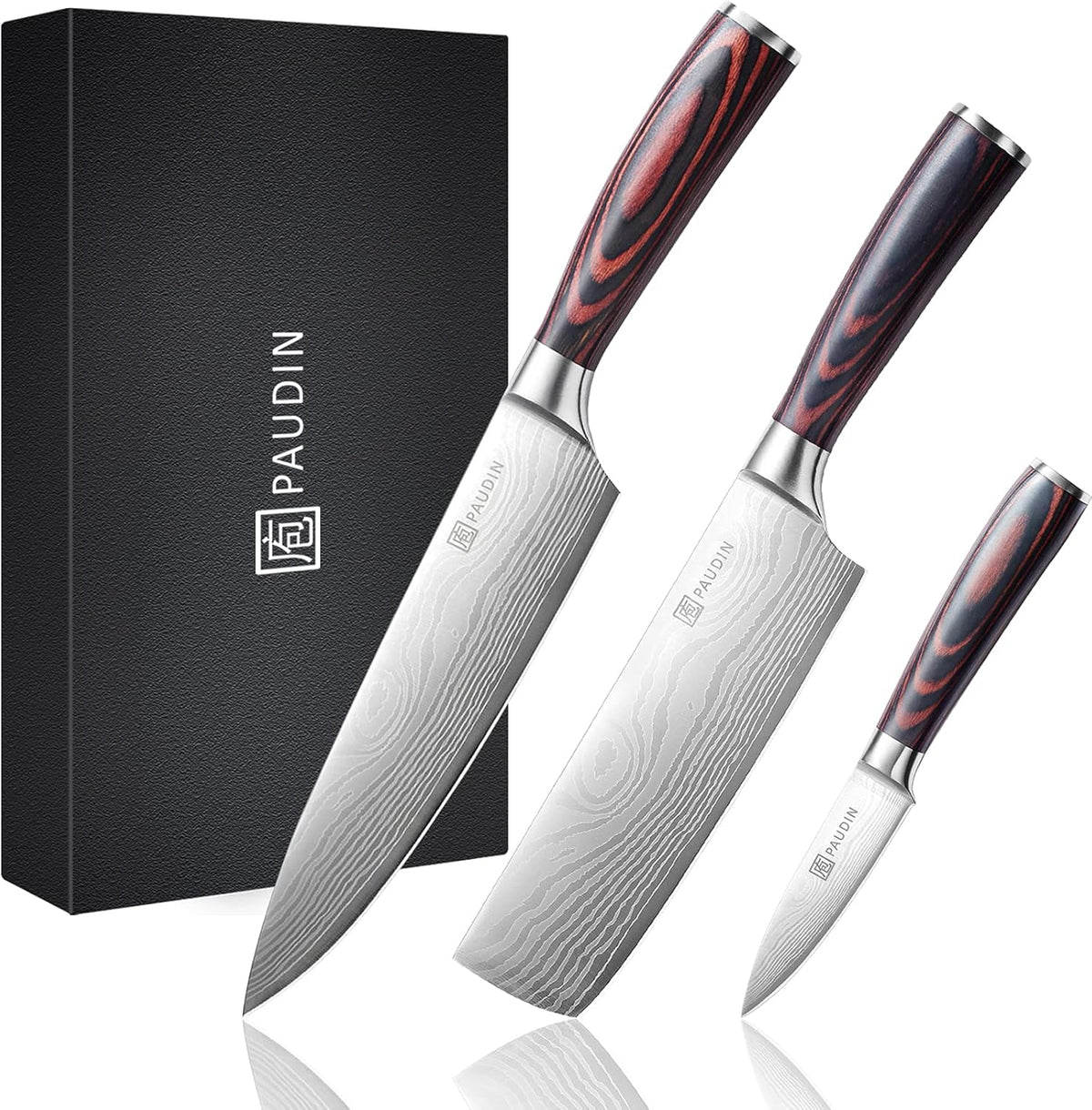 3 Pieces German High Carbon Stainless Steel Knife Set Q563