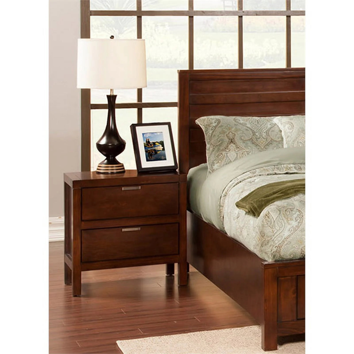 3 Piece Nightstand and California King Storage Bed Set J67130
