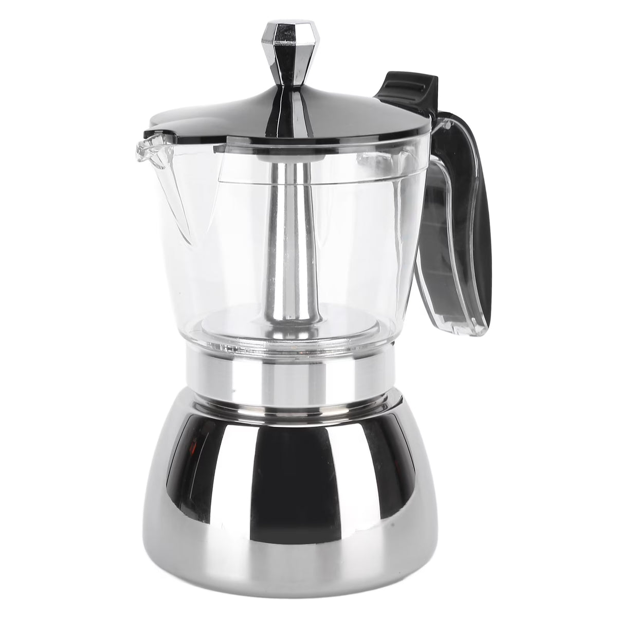 Cafetera Espresso Moka de Acero Inoxidable, 6 Tazas D526