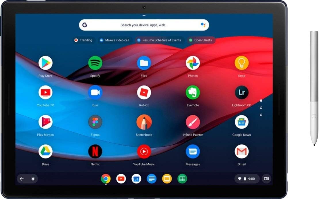 12.3" Touchscreen LCD Tablet with Silver Intel Core i5 8GB Memory 128GB Fingerprint Reader Chrome OS Midnight Blue Y5425