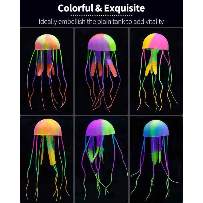 6 Pcs Glowing Jellyfish Ornament Decoration D2427