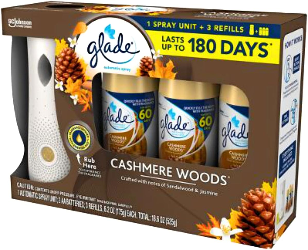 Cashmere Woods Air Freshener Holder with 3 Refills Q71440