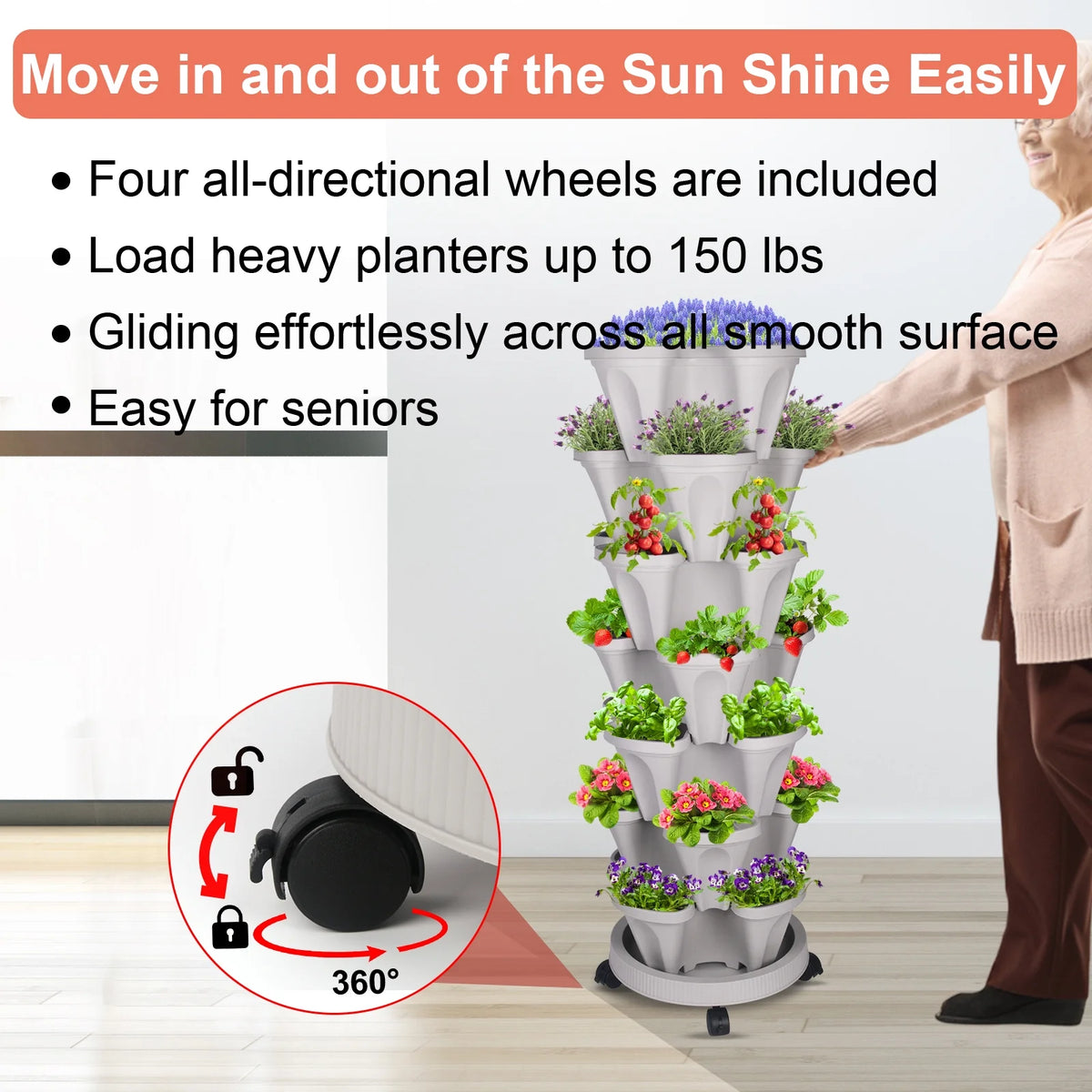7 Tier Stackable Vertical Planter G6914