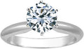 1.00 Ct Round Cut White Diamond Solitaire Ring 14K White Gold Plated 925 Sterling Silver F81118