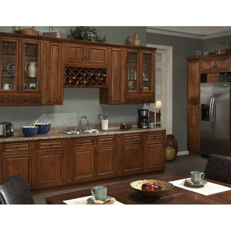 Burnt Cinnamon Double Door Kitchen Wall Cabinet O828938
