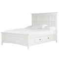 Soft White Queen Panel Bed with Storage V639339