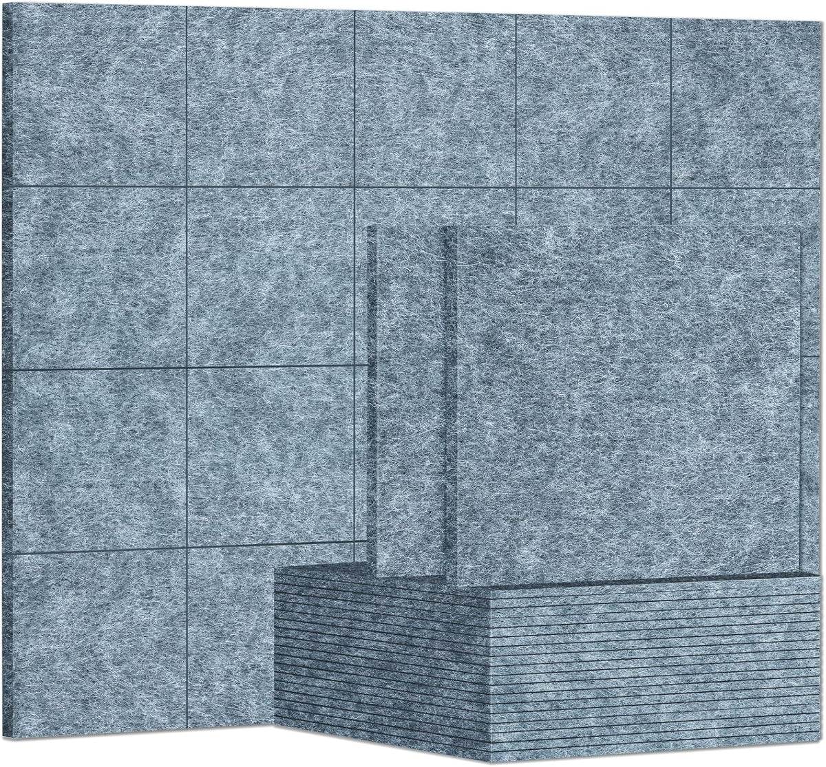 12 x 12 x 0.3 Inches Pack of 20 Sound Absorbing Panels Gray V835294