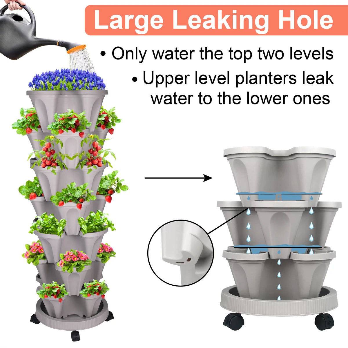 7 Tier Stackable Vertical Planter G6914