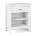 White Solid Wood Bedside Table Z6095