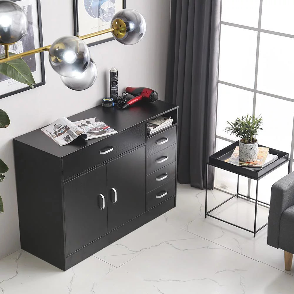 5 Drawer Black Storage Cabinet P495776