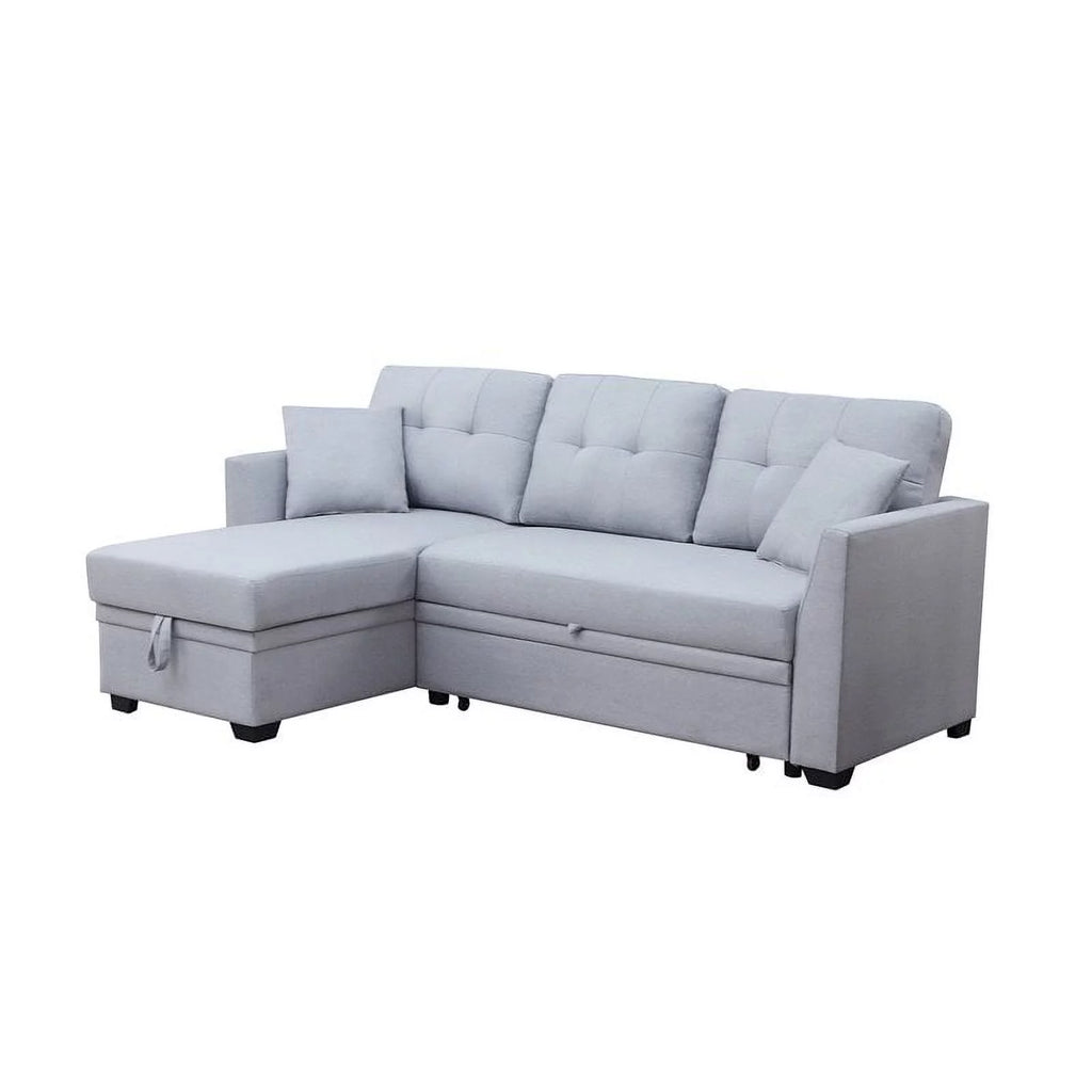 3-Seat Fabric Sleeper Sectional Sofa with Storage H423795
