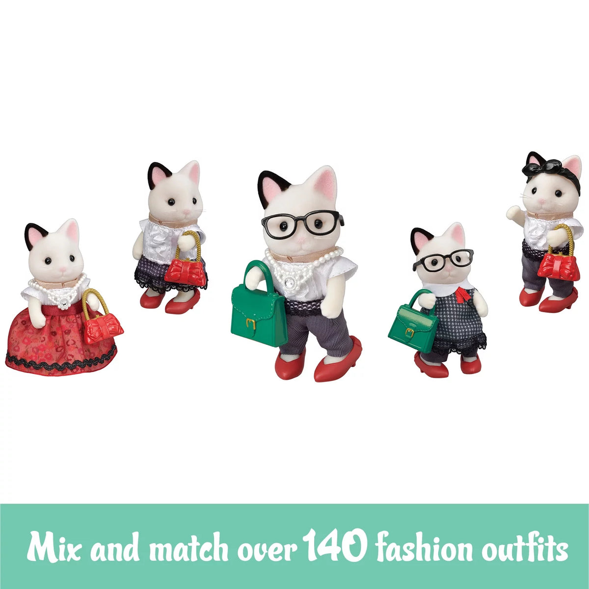 Tuxedo Cat Dollhouse Playset with Figure and Fashion Accessories X247