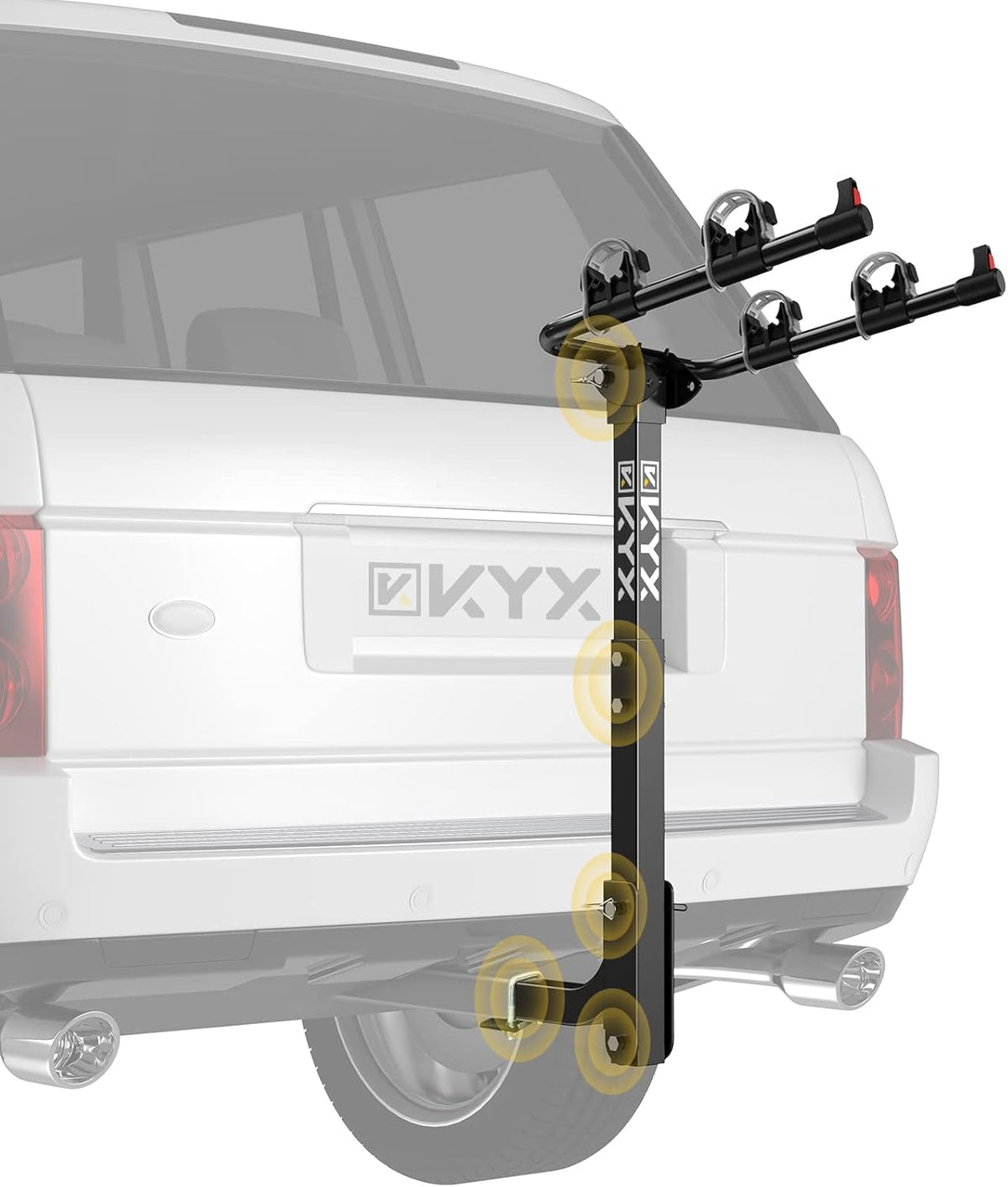 2 Bike Hitch Rack with 2 in. Hitch, 143LBS Capacity Steel Frame, Black X63597