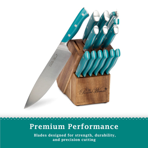 14-Piece Stainless Steel Knife Block Set F7801