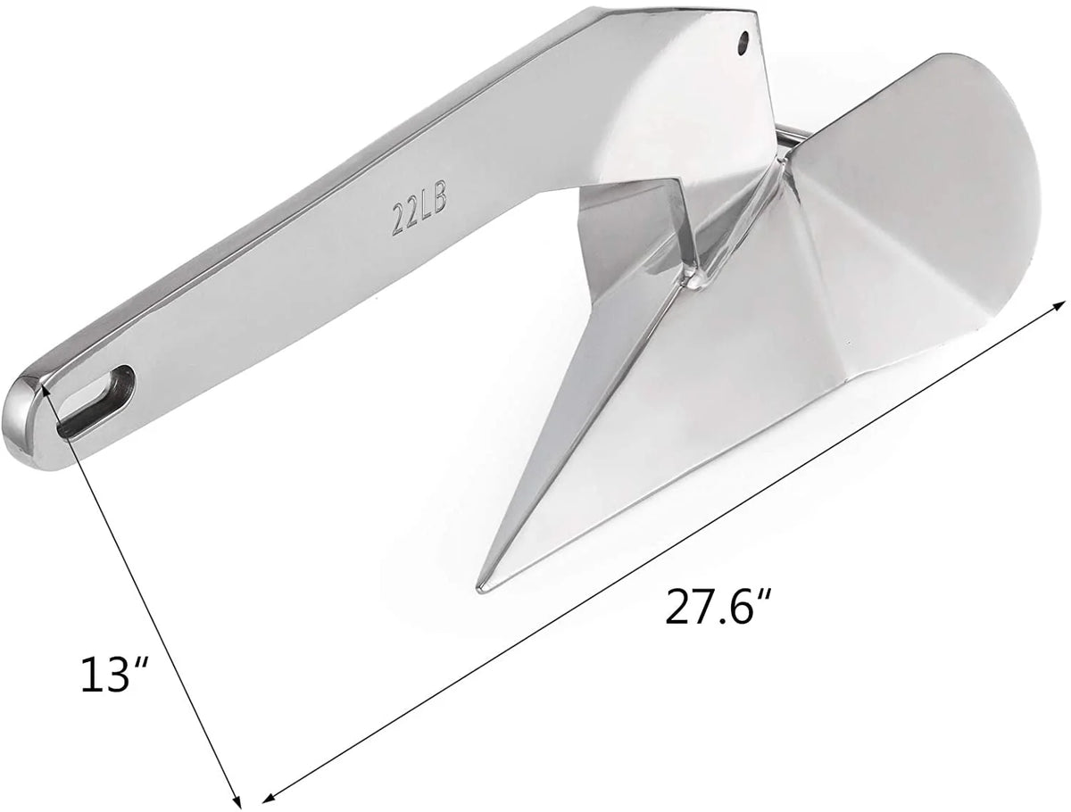 22 lb 316 Stainless Steel Boat Anchor K191