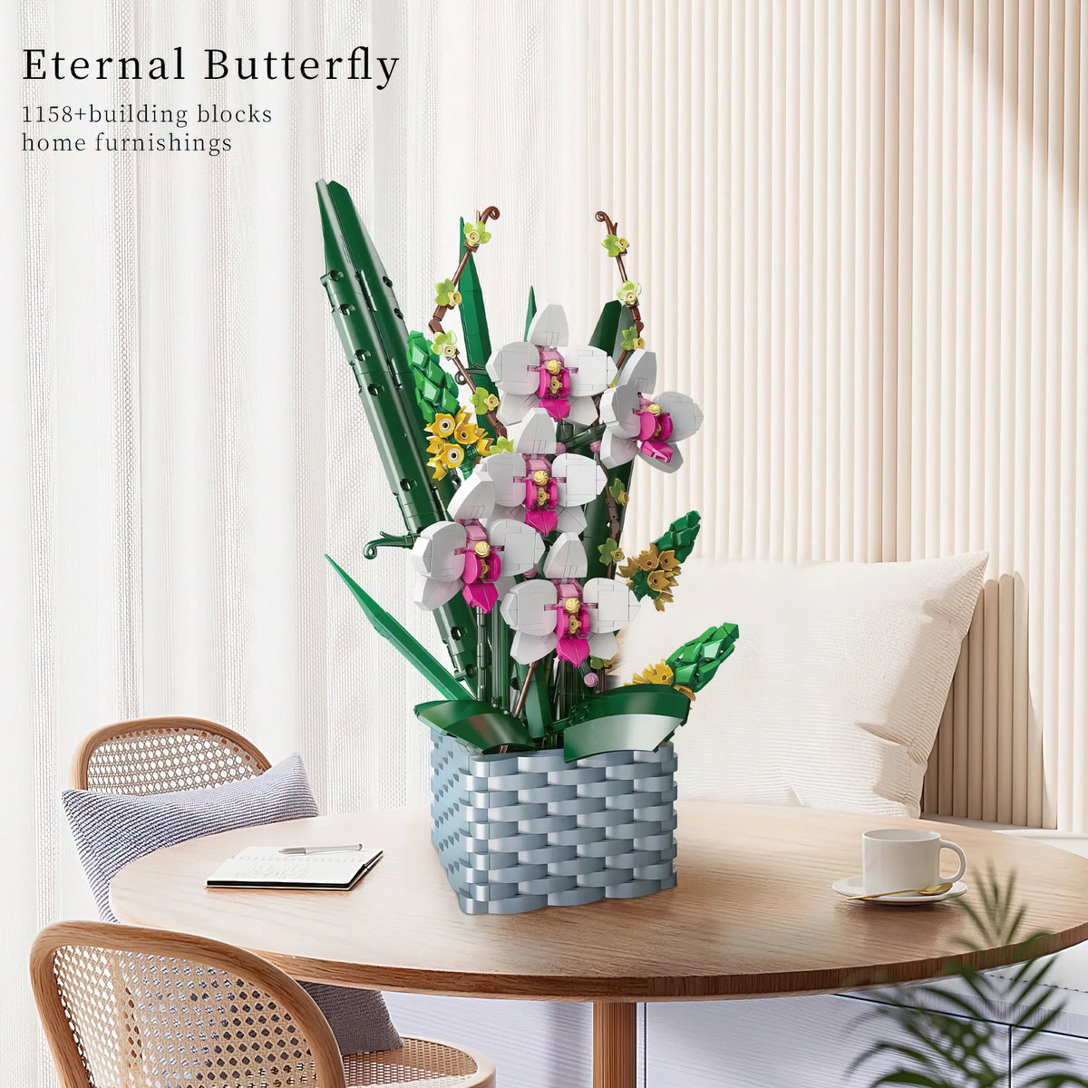 Orchid Flower Basket Building Block Set 1158PCS Z50315