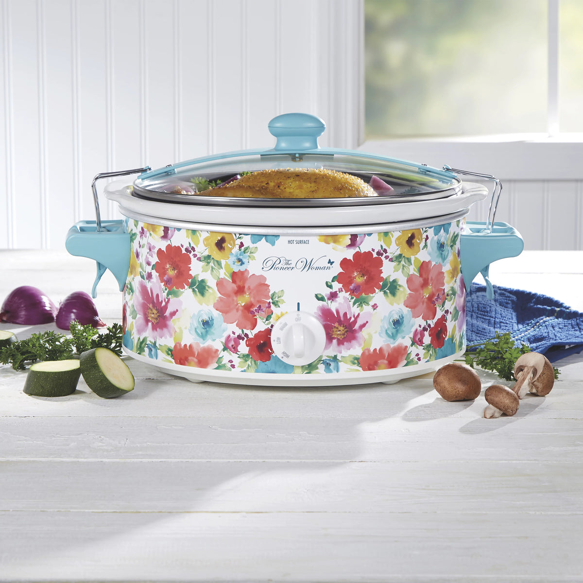 6 Quart Portable Slow Cooker with Removable Crock P493584