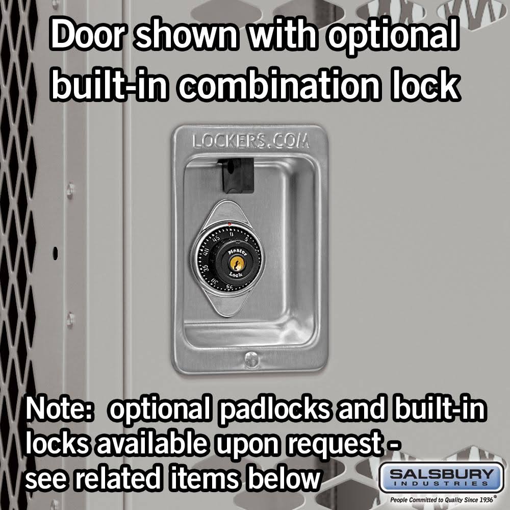 Gray 12x22 Wide Double Tier Vented Metal Locker R46027