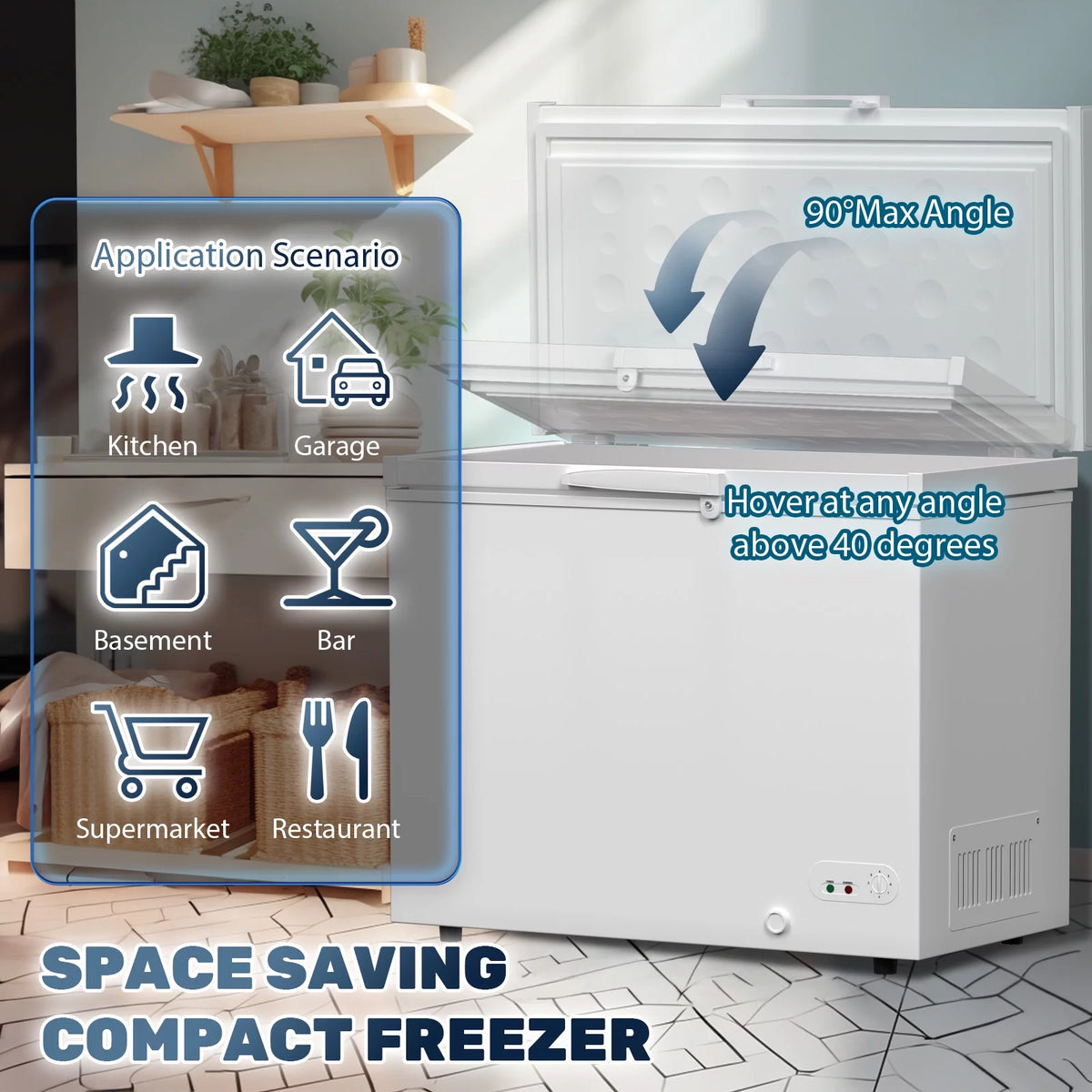 20 Cu.ft Chest Freezer with 2 Removable Baskets S5718