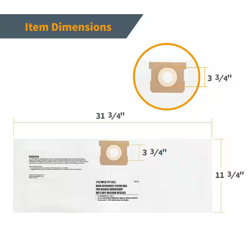 Shop Vacuum Bag 4PK Q692985