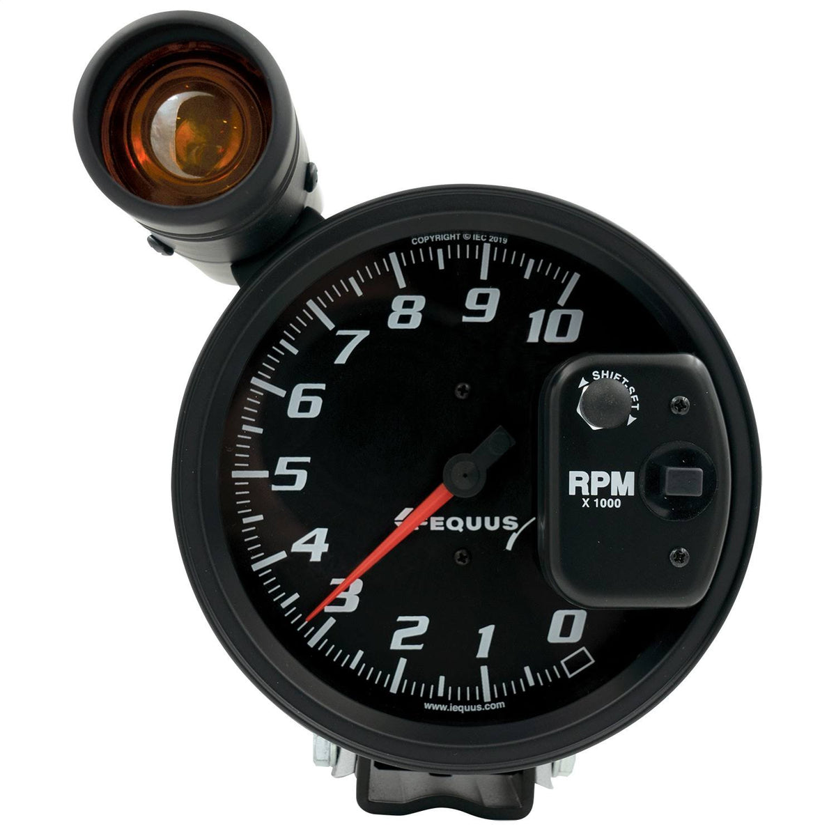 5" 10K RPM Pedestal Tachometer with Shift-Lite Black Gauge Q6911