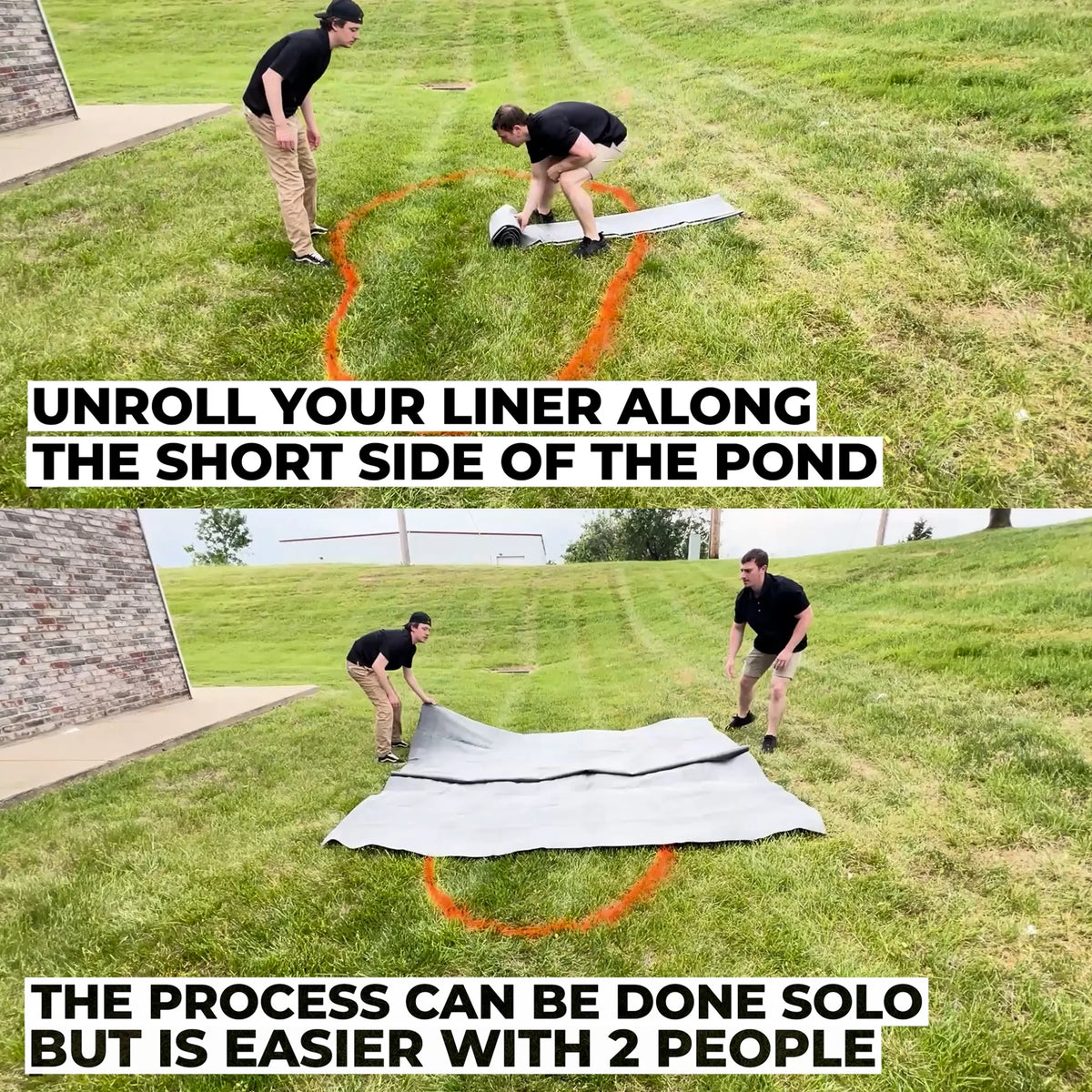 20 ft. x 40 ft. 45 Mil EPDM Rubber Pond Liner and Underlayment Combo E191897