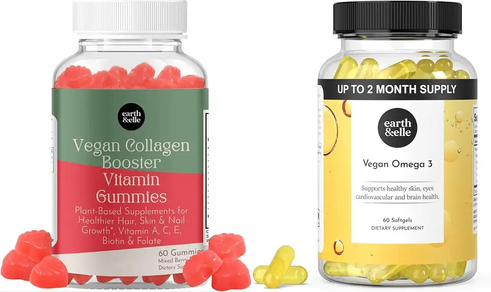 Collagen Gummies and Omega 3 Softgels F8572