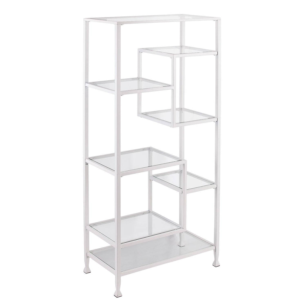 White Asymmetrical Bookcase Q6620
