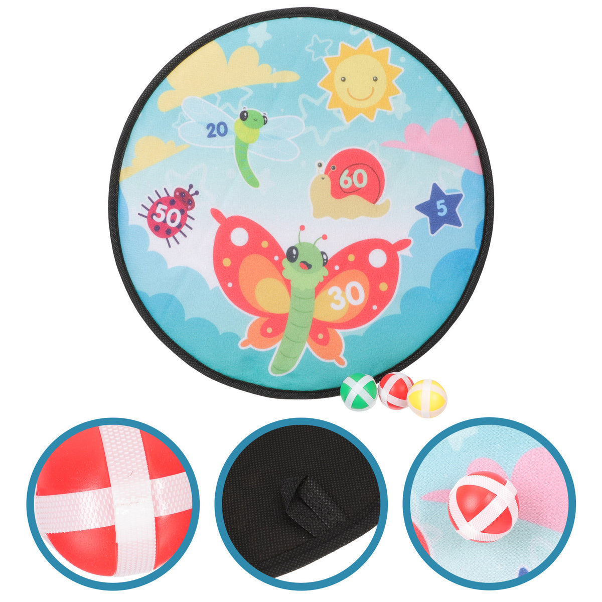 Kids Dart Board with Sticky Balls Toy Y419589