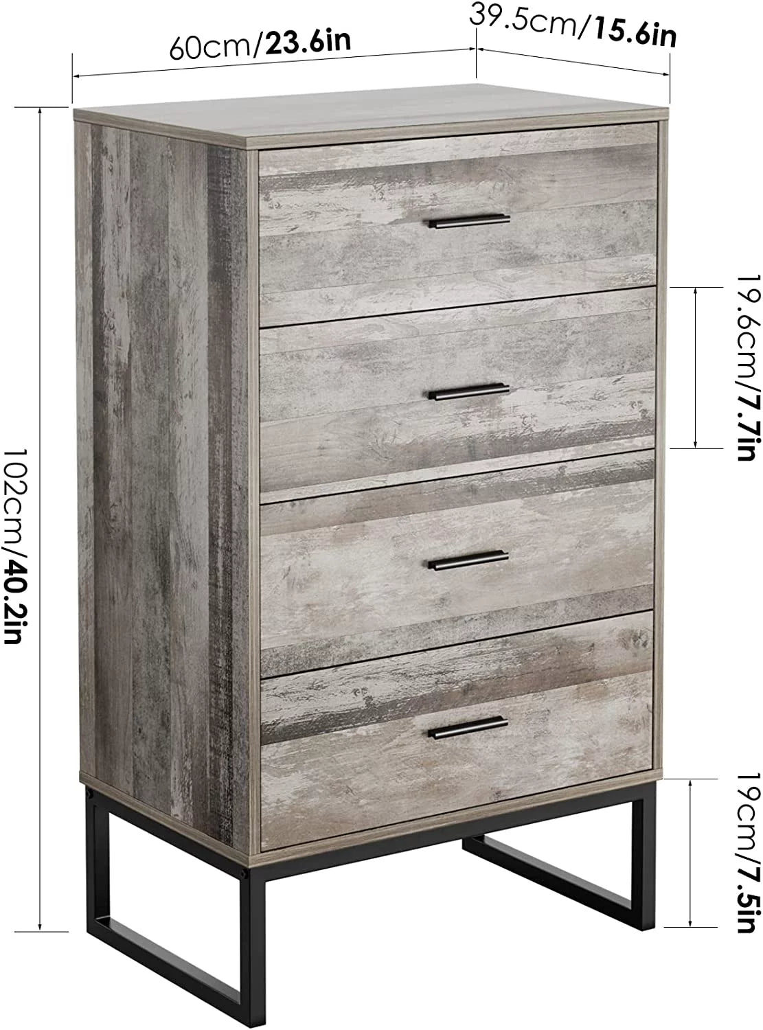 4 Drawer Wood Dresser W968417