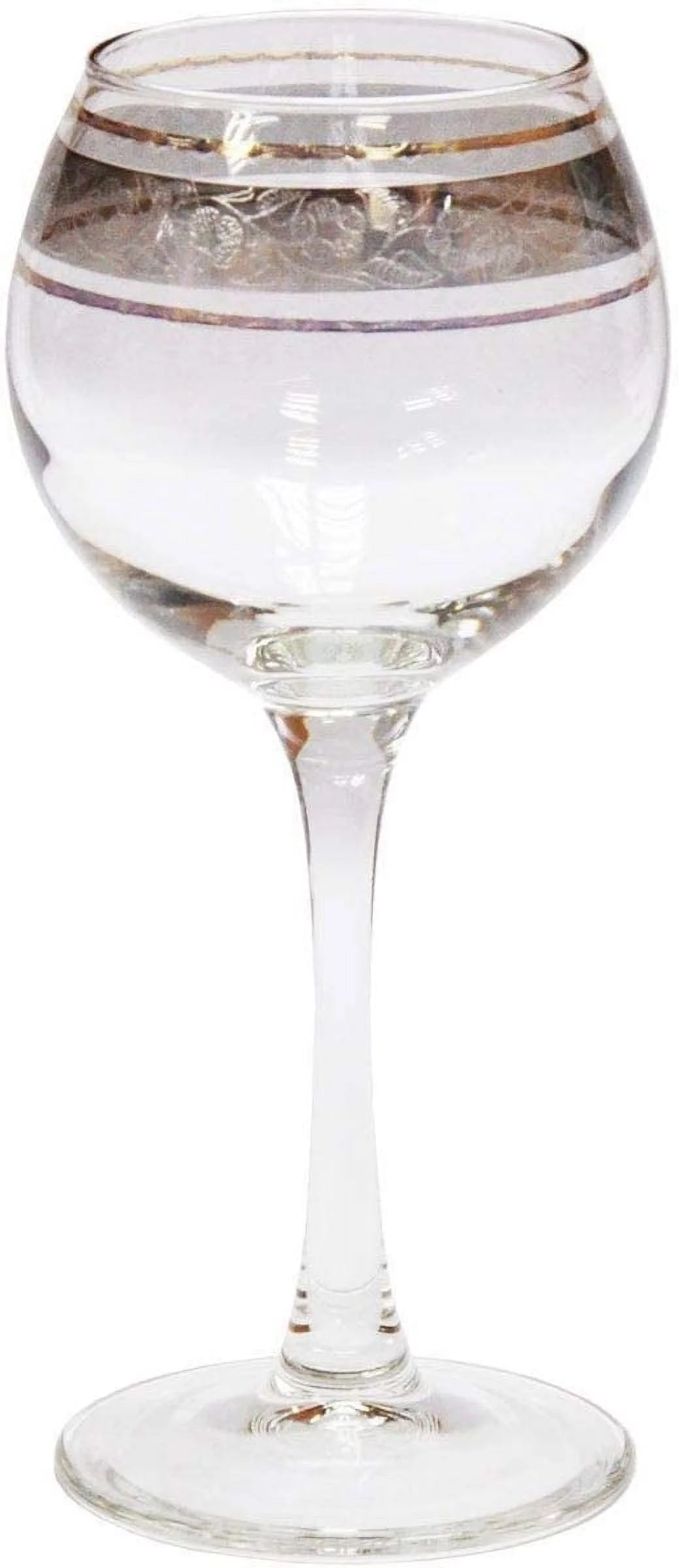 Set of 6 Stemmed Crystal Wine Glasses B542376