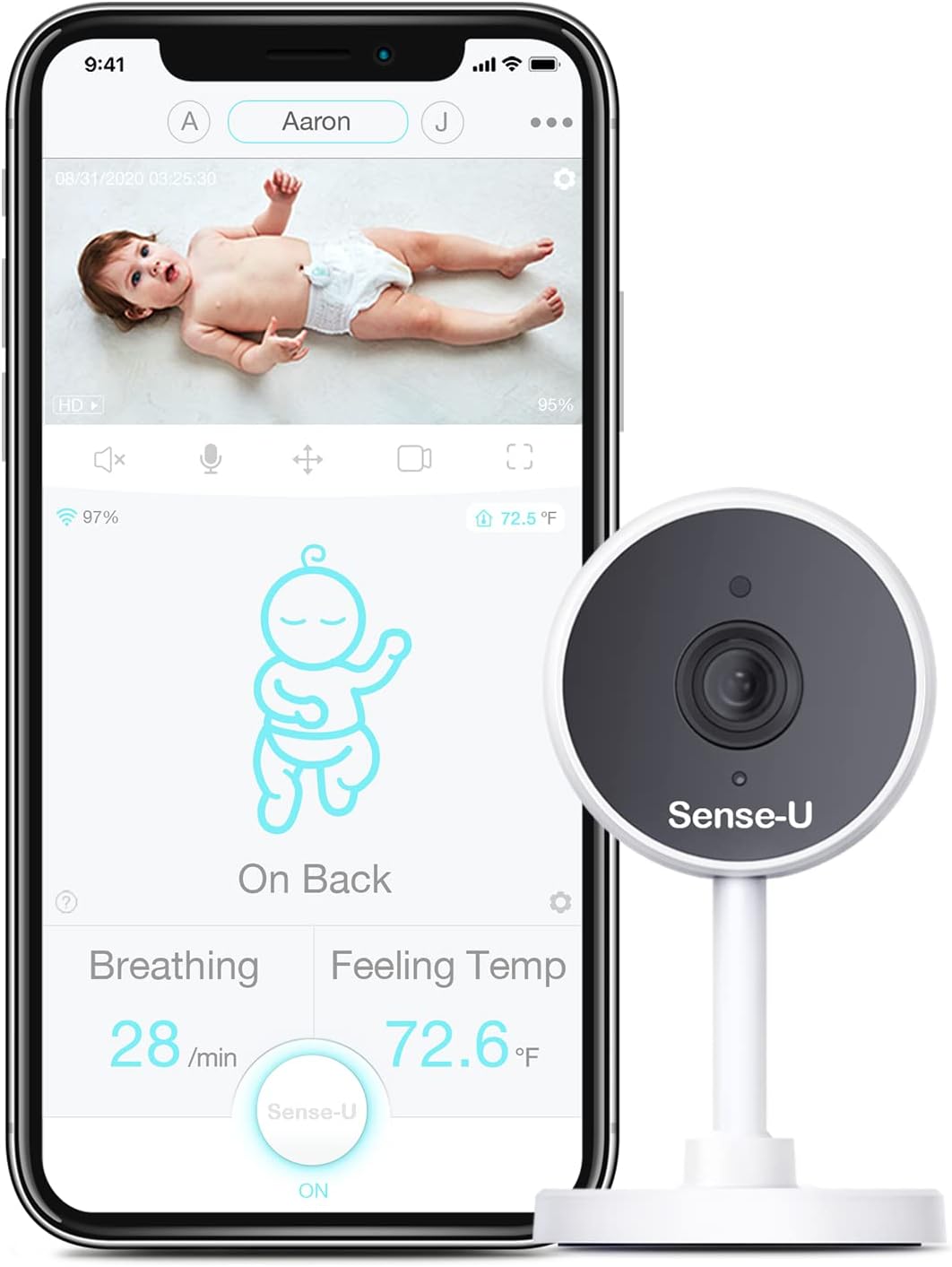 1080P HD WiFi Video Baby Monitor with Night Vision and 2-Way Talk J145