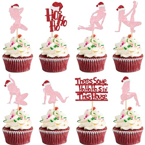 36 PCS Christmas Cupcake Toppers Double Sided Cupcake Picks A4053