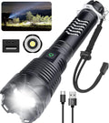 Rechargeable LED Tactical Flashlight, 120000 Lumen, USB Fast Charge, IPX6 Waterproof O715046