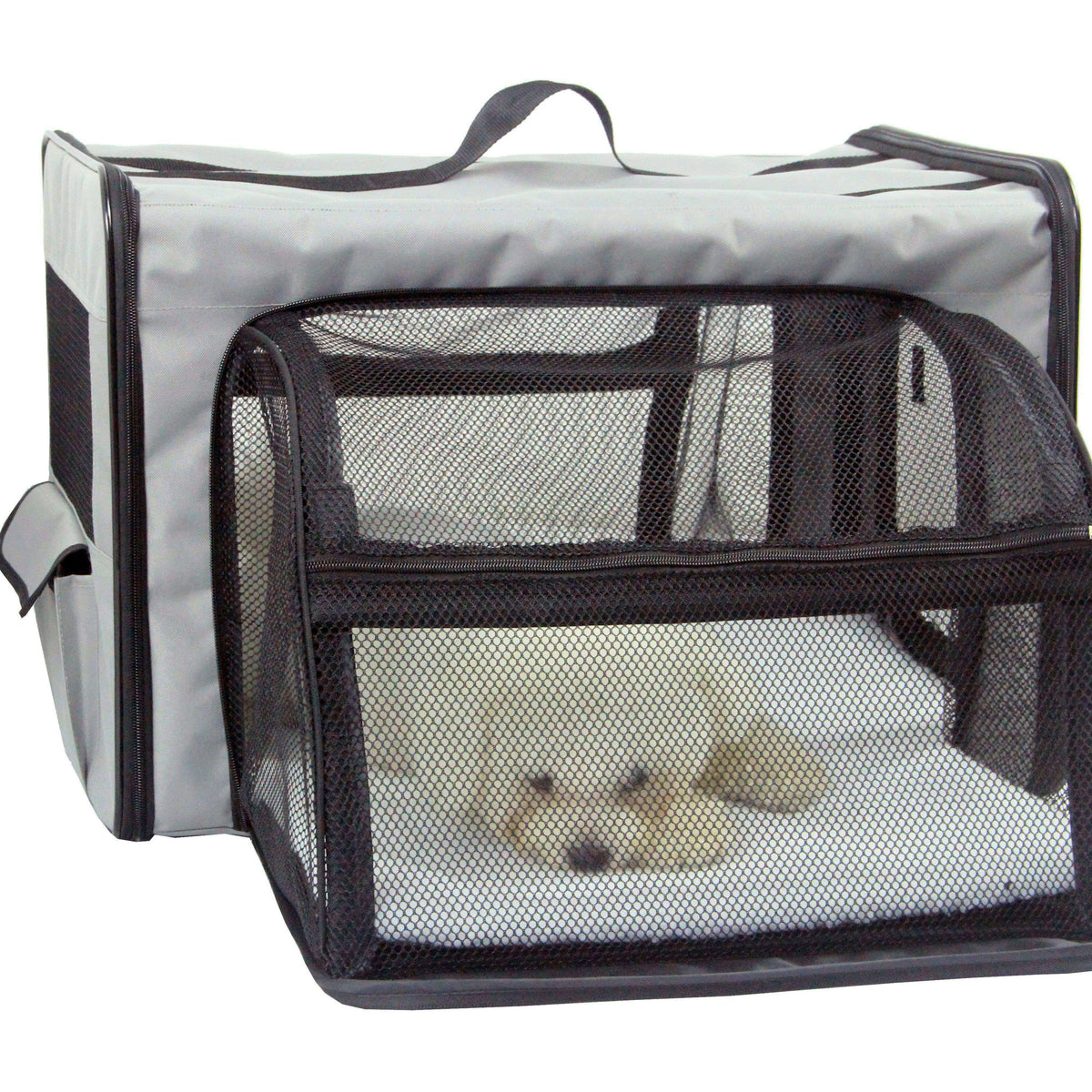 Khaki Small Folding Wire Pet Crate U171