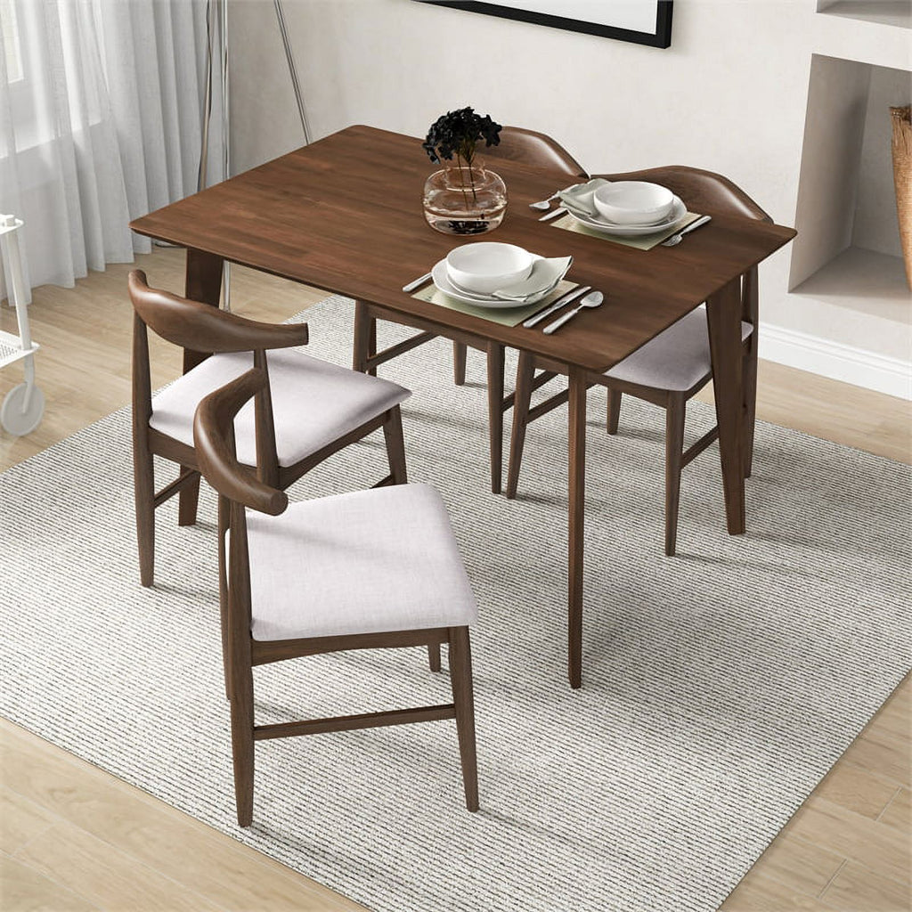 Solid Wood Walnut Rectangular Dining Table N80468