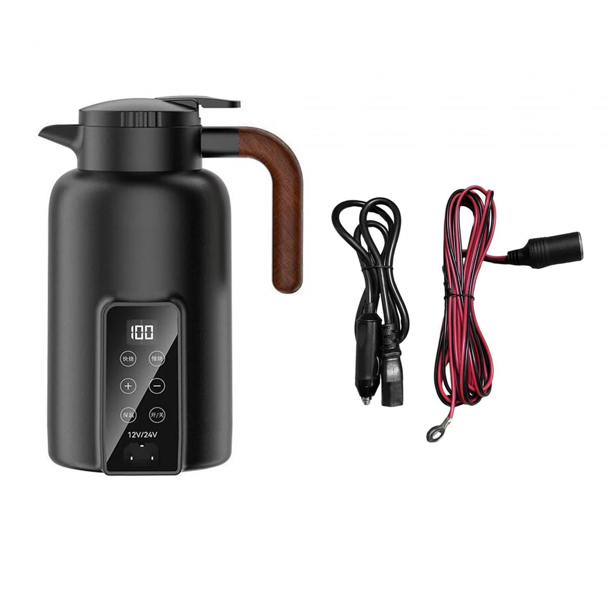 Car Heating Cup Electric Kettle Black Q92327