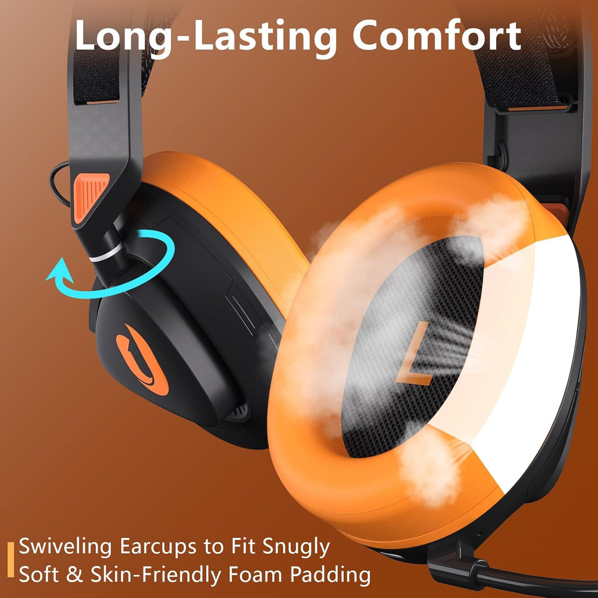 Wireless Gaming Headset with Detachable Mic P697555
