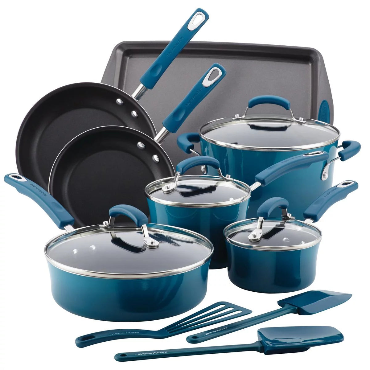 14 Piece Non-stick Hard Enamel Cookware Set E886