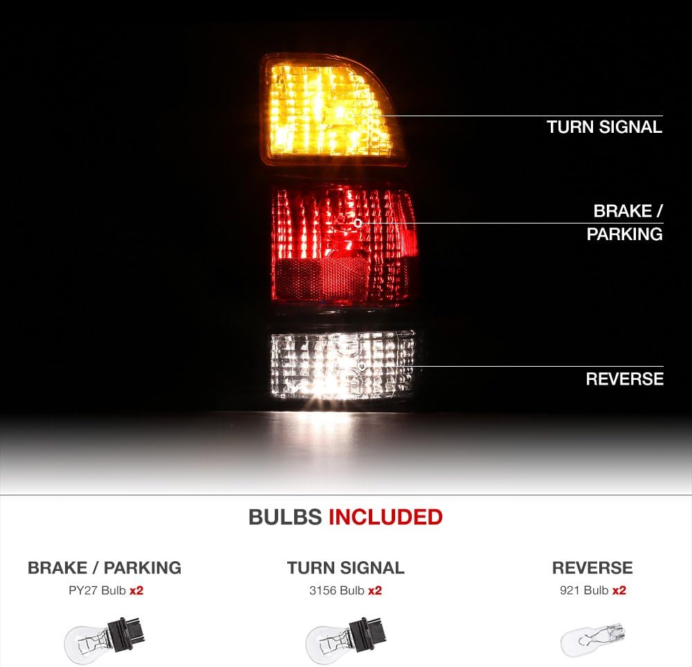 Red & Amber Tail Light Assembly I24645