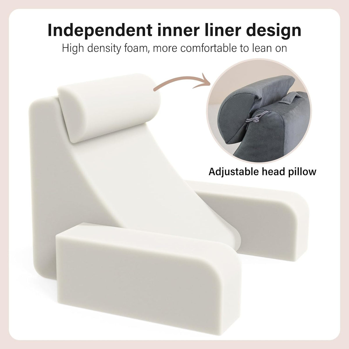 Medium Grey Reading Pillow G3539